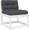 vidaXL - Tuinbank - met - kussens - massief - grenenhout - wit