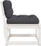 vidaXL - Tuinbank - met - kussens - massief - grenenhout - wit