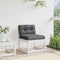 vidaXL - Tuinbank - met - kussens - massief - grenenhout - wit