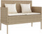 vidaXL - Tuinbank - met - kussens - poly - rattan - beige