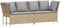 vidaXL - Tuinbank - met - kussens - poly - rattan - beige