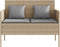 vidaXL - Tuinbank - met - kussens - poly - rattan - beige
