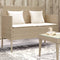 vidaXL - Tuinbank - met - kussens - poly - rattan - beige