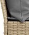 vidaXL - Tuinbank - met - kussens - poly - rattan - beige