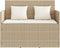 vidaXL - Tuinbank - met - kussens - poly - rattan - beige