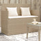 vidaXL - Tuinbank - met - kussens - poly - rattan - beige