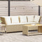 vidaXL - Tuinbank - met - kussens - poly - rattan - beige