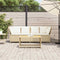 vidaXL - Tuinbank - met - kussens - poly - rattan - beige
