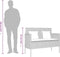 vidaXL - Tuinbank - met - kussens - poly - rattan - beige