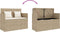 vidaXL - Tuinbank - met - kussens - poly - rattan - beige