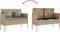 vidaXL - Tuinbank - met - kussens - poly - rattan - beige
