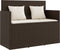 vidaXL - Tuinbank - met - kussens - poly - rattan - bruin