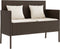 vidaXL - Tuinbank - met - kussens - poly - rattan - bruin