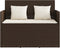 vidaXL - Tuinbank - met - kussens - poly - rattan - bruin