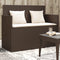 vidaXL - Tuinbank - met - kussens - poly - rattan - bruin