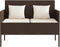 vidaXL - Tuinbank - met - kussens - poly - rattan - bruin