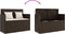 vidaXL - Tuinbank - met - kussens - poly - rattan - bruin
