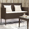 vidaXL - Tuinbank - met - kussens - poly - rattan - bruin