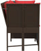 vidaXL - Tuinbank - met - kussens - poly - rattan - bruin