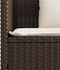 vidaXL - Tuinbank - met - kussens - poly - rattan - bruin