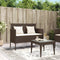 vidaXL - Tuinbank - met - kussens - poly - rattan - bruin