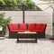 vidaXL - Tuinbank - met - kussens - poly - rattan - bruin