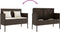 vidaXL - Tuinbank - met - kussens - poly - rattan - bruin