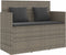 vidaXL - Tuinbank - met - kussens - poly - rattan - grijs