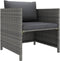 vidaXL - Tuinbank - met - kussens - poly - rattan - grijs