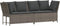 vidaXL - Tuinbank - met - kussens - poly - rattan - grijs