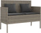vidaXL - Tuinbank - met - kussens - poly - rattan - grijs