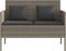 vidaXL - Tuinbank - met - kussens - poly - rattan - grijs