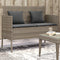 vidaXL - Tuinbank - met - kussens - poly - rattan - grijs