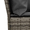 vidaXL - Tuinbank - met - kussens - poly - rattan - grijs
