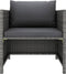 vidaXL - Tuinbank - met - kussens - poly - rattan - grijs