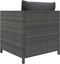 vidaXL - Tuinbank - met - kussens - poly - rattan - grijs