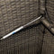 vidaXL - Tuinbank - met - kussens - poly - rattan - grijs