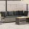 vidaXL - Tuinbank - met - kussens - poly - rattan - grijs