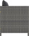 vidaXL - Tuinbank - met - kussens - poly - rattan - grijs
