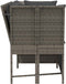 vidaXL - Tuinbank - met - kussens - poly - rattan - grijs