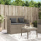 vidaXL - Tuinbank - met - kussens - poly - rattan - grijs