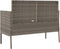 vidaXL - Tuinbank - met - kussens - poly - rattan - grijs