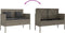vidaXL - Tuinbank - met - kussens - poly - rattan - grijs