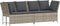 vidaXL - Tuinbank - met - kussens - poly - rattan - lichtgrijs