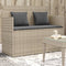 vidaXL - Tuinbank - met - kussens - poly - rattan - lichtgrijs