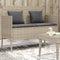 vidaXL - Tuinbank - met - kussens - poly - rattan - lichtgrijs