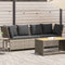 vidaXL - Tuinbank - met - kussens - poly - rattan - lichtgrijs