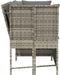 vidaXL - Tuinbank - met - kussens - poly - rattan - lichtgrijs