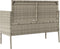 vidaXL - Tuinbank - met - kussens - poly - rattan - lichtgrijs