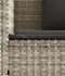 vidaXL - Tuinbank - met - kussens - poly - rattan - lichtgrijs